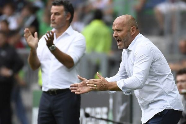 Christophe Galtier et Pascal Dupraz, les entraîneurs de Saint-Etienne et Toulouse