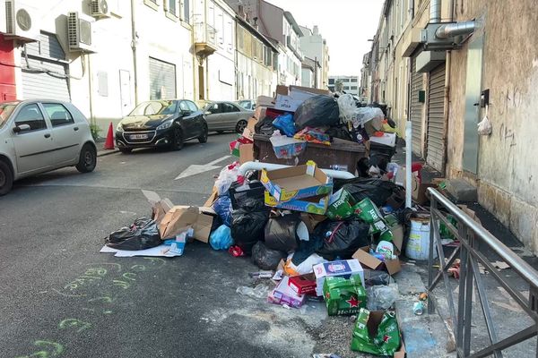 Éboueurs et employés du centre de tri Veolia, Marseille dans le 15e arrondissement sont en grève. Les poubelles ne sont plus ramassées depuis plusieurs jours dans le 3e et 14e arrondissement.