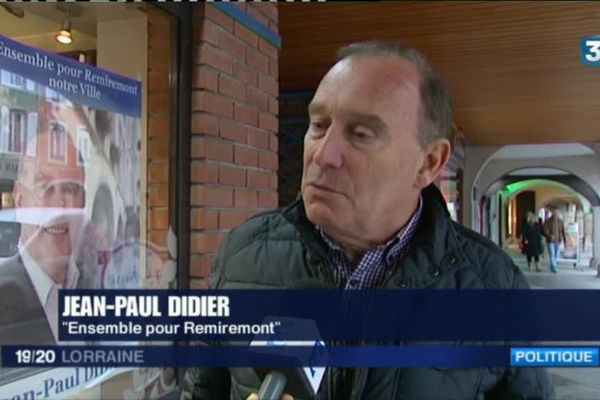 Jean-Paul Didier vire en tête ce dimanche à Remiremont à l’issue du premier tour des élections municipales partielles. 