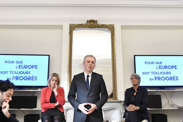 Barbara Pompili, François de Rugy et Véronique Massonneau, lors de la campagne de la primaire à gauche en décembre 2016.