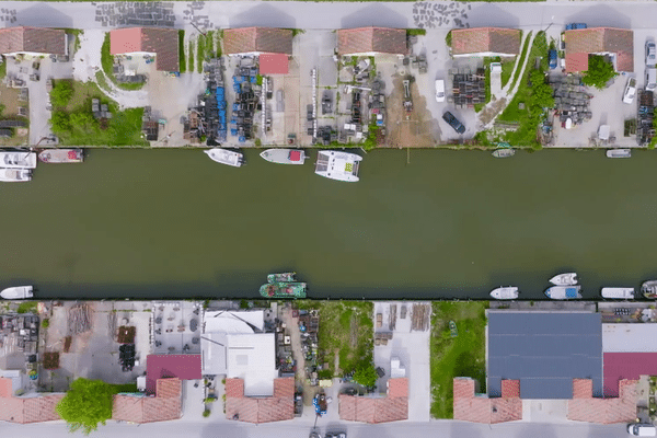 Port d'Arès vu du ciel