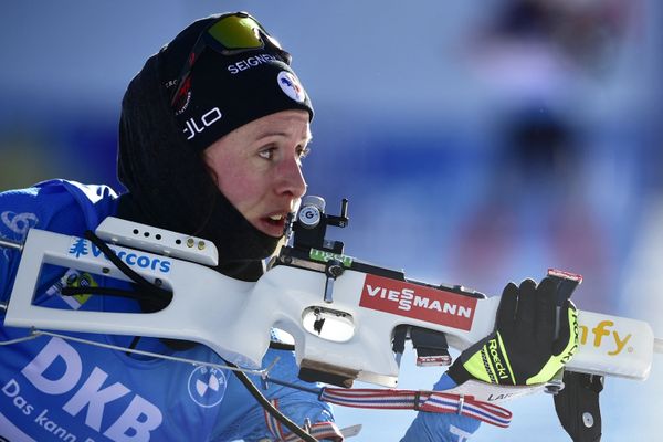 Anaïs Chevalier-Bouchet lors du sprint à Pokljuka samedi 13 février.