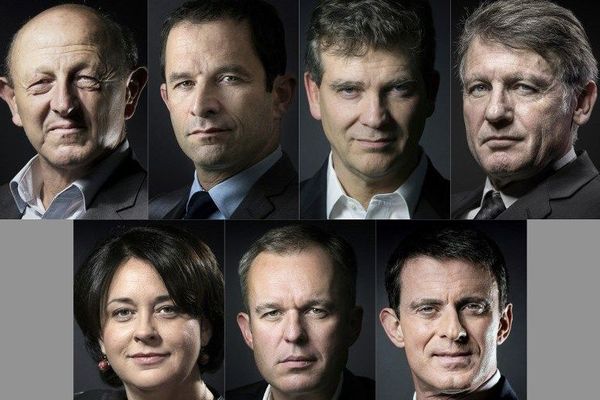 Les 7 candidats à la primaire du PS qui aura lieu les dimanches 22 et 29 janvier 2017