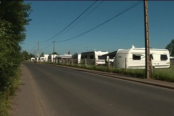 23 juillet 2018-Campement de gens du voyage à Saint-Nicolas d'Aliermont (Seine-Maritime)