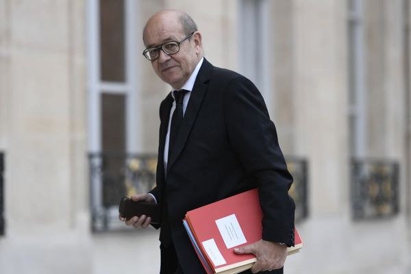 Jean-Yves Le Drian, ministre des Affaires étrangères - Mai 2017 - Palais de l'Elysée