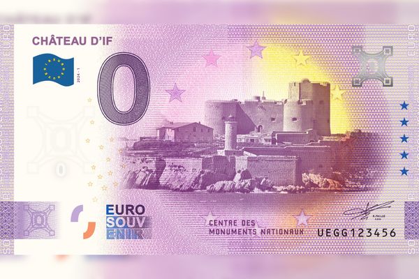 Plusieurs monuments provençaux sont représentés sur ces billets, font le château d'If.