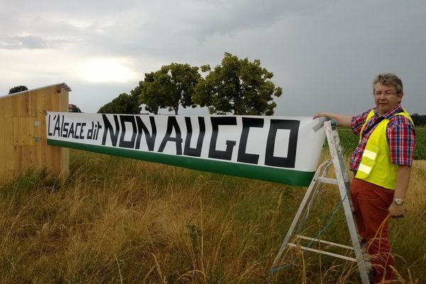 La manifestation anti-GCO samedi matin, au rond-point entre Duppigheim et Duttlenheim