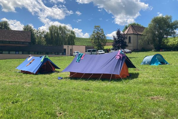 Le camp scout installé à Bernardvillé.