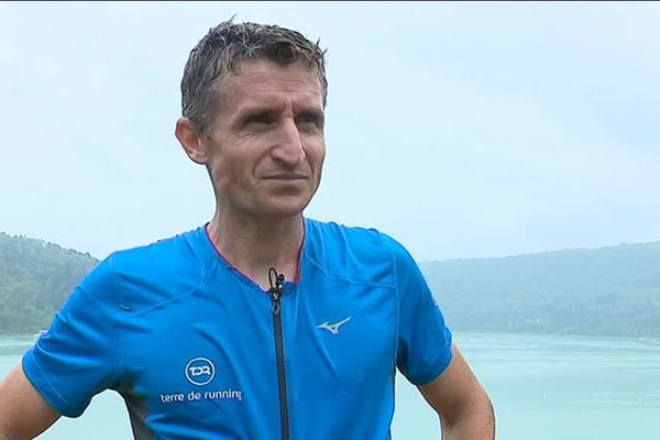 Emmanuel David, vainqueur du trail de Vouglans, Jura