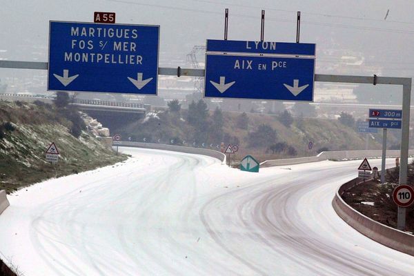 En 2003 la neige et le verglas perturbaient très sérieusement la circulation des Bouches-du-Rhône.