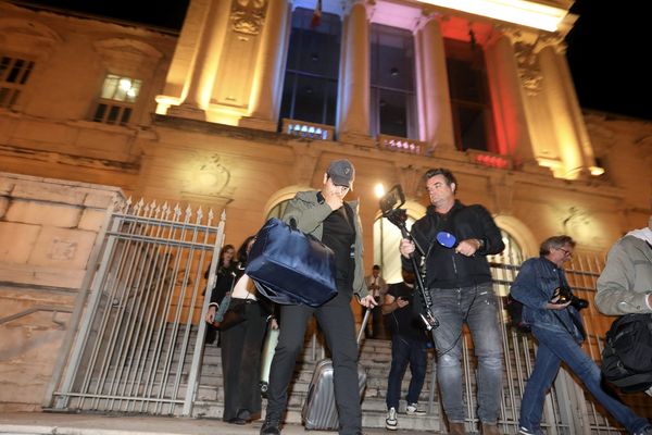 L'ancien joueur et capitaine de l'AS Monaco, Wissam Ben Yedder, à la sortie du tribunal, le 15 octobre, à Nice.