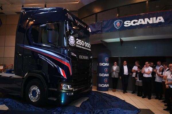 Le 250 000e camion produit par Scania Angers, janvier 2019