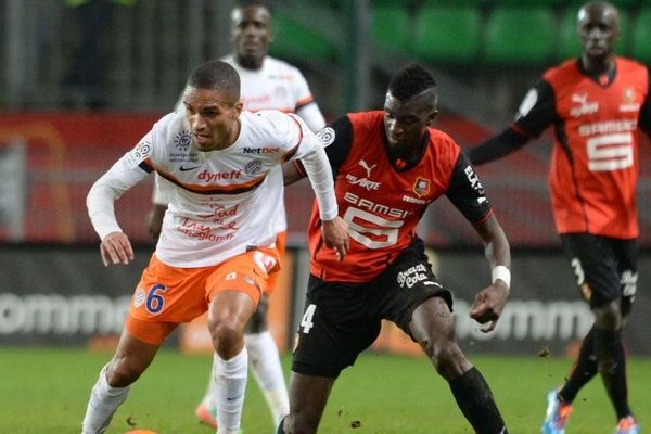 Tiemoue Bakayoko, Joris Marveaux à gauche 
Stade Rennais/Montpellier le 15 février 2014