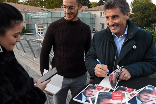 Mohed Altrad à Montpellier, lors d'une rencontre avec les habitants dans le cadre de sa candidature aux municipales.