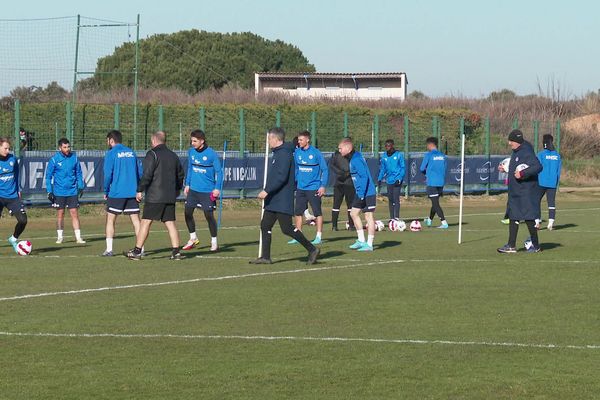 Le MHSC s'est entraîné ce matin dans le froid