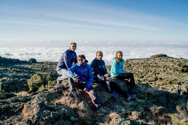 La famille Pouillet sur les hauteurs du Kilimandjaro