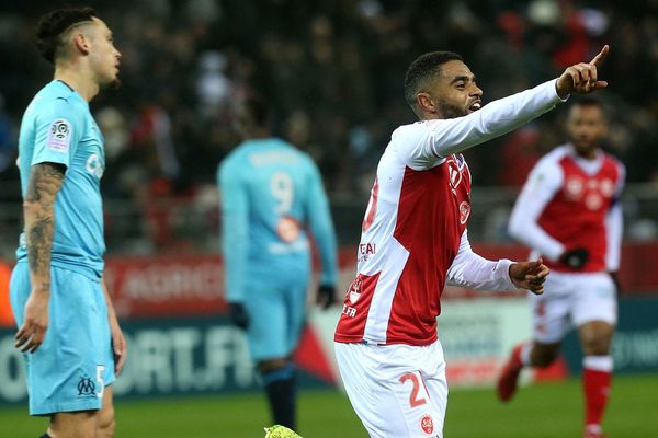 Lors de la rencontre Stade de Reims - Olympique de Marseille en février 2019.