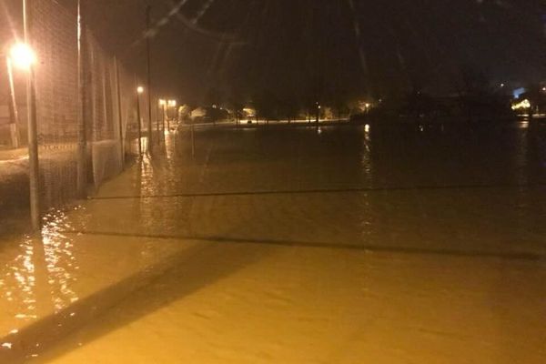 Des inondations au nord de Nancy (Meurthe-et-Moselle).