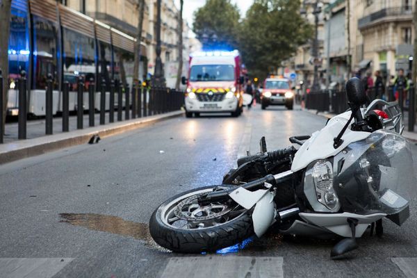 Sur les lieux de l'accident