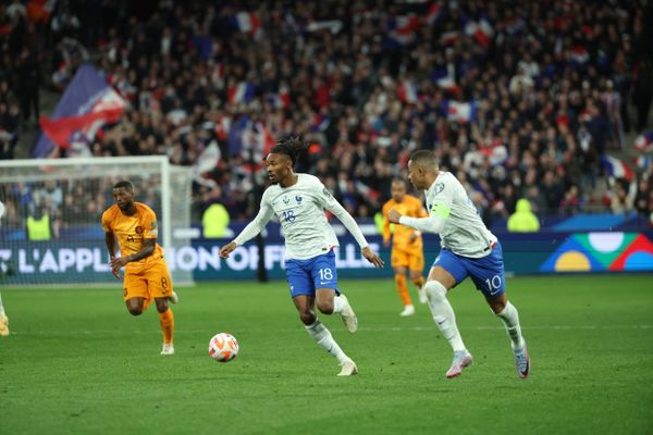 Khephren Thuram est entré en toute fin de France - Pays-Bas, vendredi, au Stade de France.