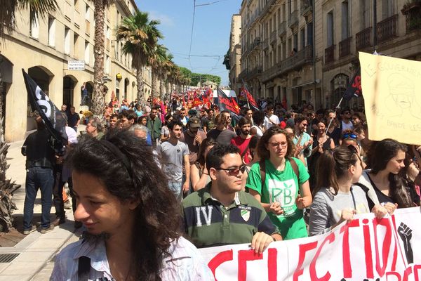 Manifestation contre la politique d'Emmanuel Macron à Montpellier - 26 mai 2018 