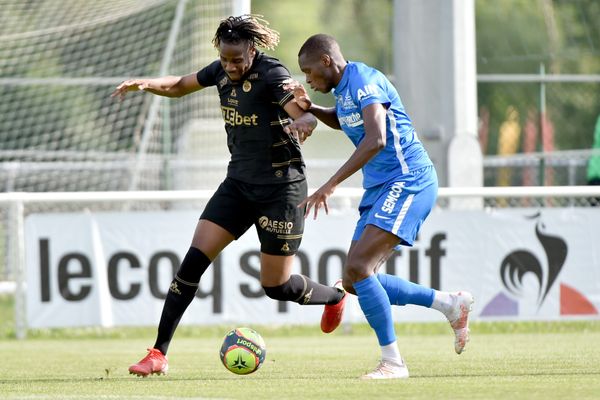 Match amical entre l'ASSE et Bourg Peronnas le 16 juillet 2021 au Stade Aimé Jacquet à L'Étrat.