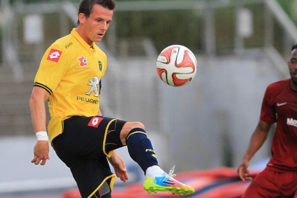 Edouard Butin lors du match de préparation contre Metz 