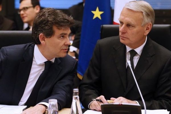 Jean-Marc Ayrault et son ministre du redressement productif Arnaud Montebourg