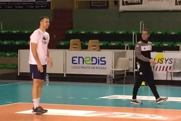 Bozidar Cuk à l'entraînement dans a salle Lawson-Body à Poitiers.