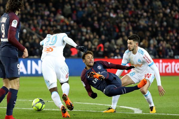 Neymar, lors du match PSG-OM, le 25 février 2018.