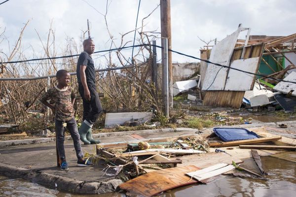 À Marigot comme partout sur l'île de Saint-Martin, les maisons ont été détruites par l'ouragan.