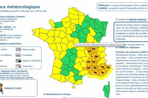 La Saône-et-Loire est placée en vigilance orange pour un épisode pluvieux intense comme 11 autres départements.