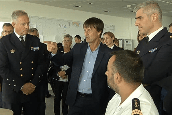 Nicolas Hulot a visité le Cross Corsen (Le Conquet), lors de son passage dans le Finistère le 21 juillet 2017