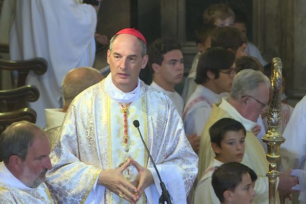 Le cardinal a célébré deux messes, ce dimanche.