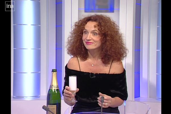 Marina Raibaldi sur le plateau du Corsica Sera le 31 décembre 2002