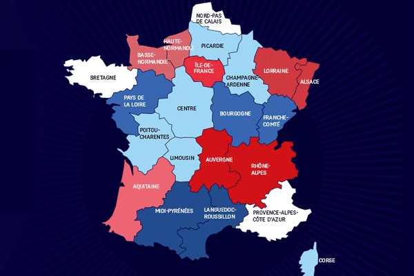 L'Elysée a publié cette carte des régions sur son site elysee.fr