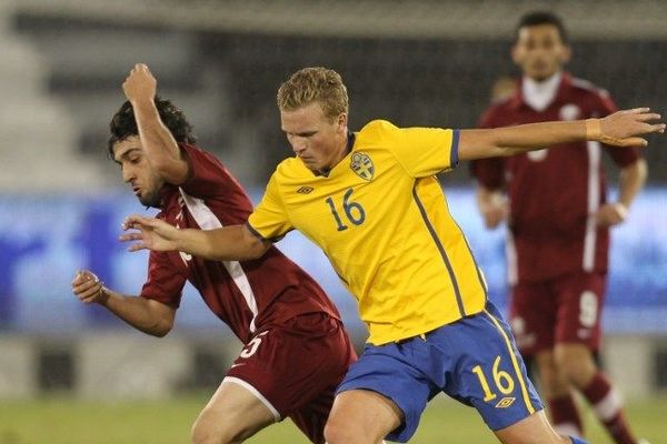 Oscar Hiljemark lors d'une rencontre internationale à Doha