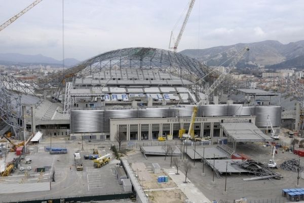 Le chantier du stade Vélodrome à Marseille