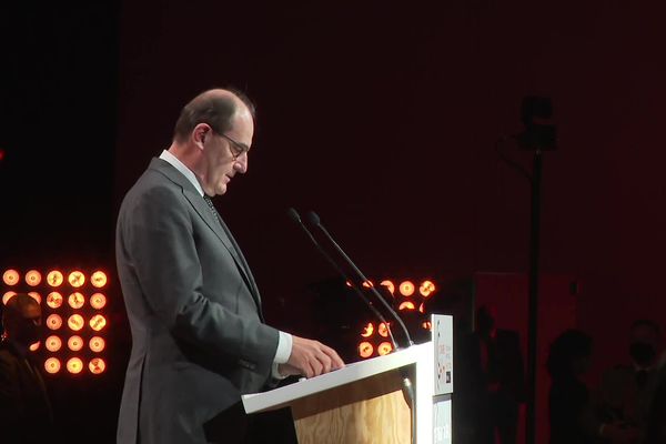 Le Premier ministre Jean Castex à l'inauguration du congrès HLM à Bordeaux ce mardi 28 septembre. 