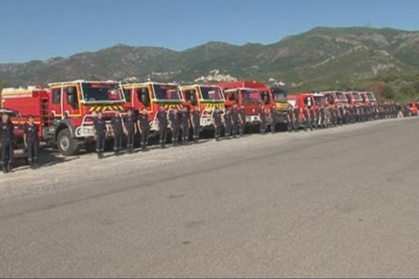 Les pompiers de la plaine d'Oletta, le 1er août