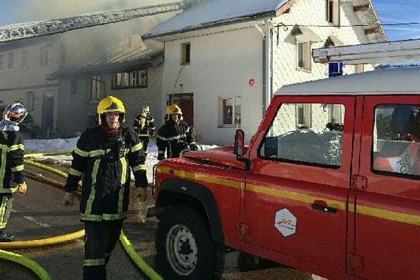 Les pompiers en intervention à Bellefontaine