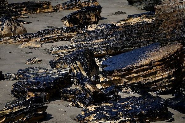 ILLUSTRATION - Menace de marée noire sur la Riviera italienne et la Côte d'Azur