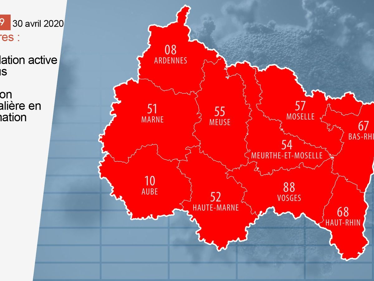 Carte Coronavirus Et Deconfinement Tous Les Departements Du Grand Est Sont En Rouge