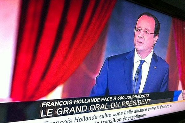 François Hollande lors de sa conférence de presse du mardi 14 janvier 2014