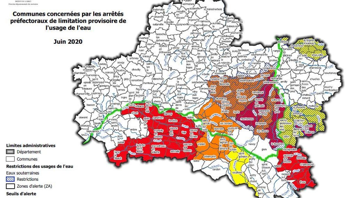 Loiret Les Mesures De Restrictions Des Usages De L Eau Appliquees A Partir Du 9 Juillet Dans Le Departement