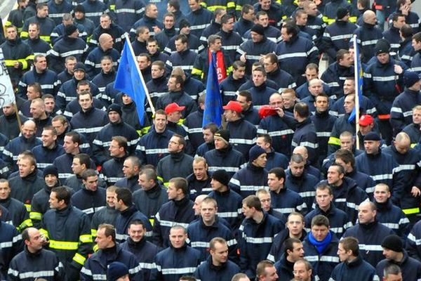 Un rassemblement de pompiers en 2010. 