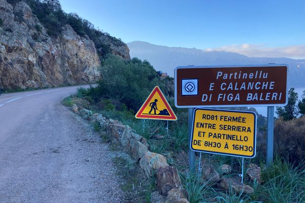 La route entre Serriera et Partinello est fermée une partie de la journée pendant un mois.