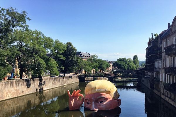 Donald Trump noyé dans la Moselle @Yves Kreidl