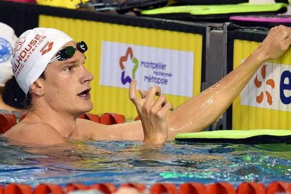 Le Nîmois Yannick Agnel aux championnats de France de natation à Montpellier - 29 mars 2016