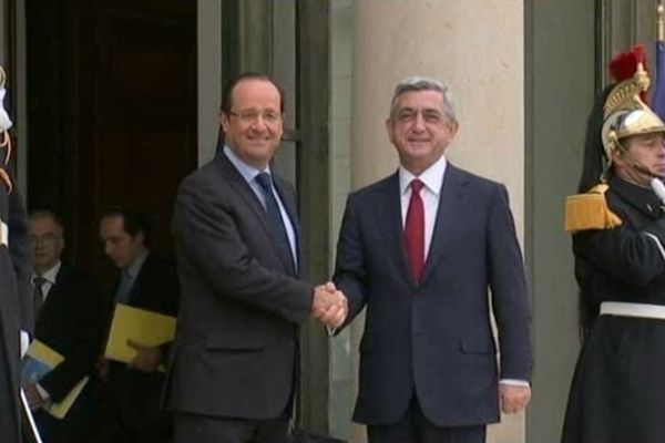 Francois Hollande a reçu Serge Sarkissian lundi à l'Elysée .  